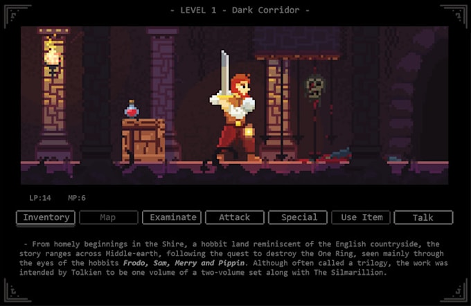 create a professional pixel game art and pixel art character