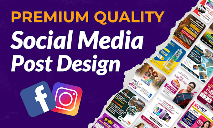 design creative and engaging facebook post, instagram ad
