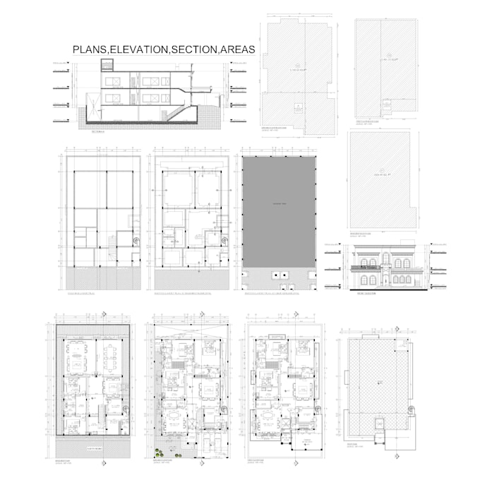 Draw your 2d floor plans elevations and sections in autocad by ...
