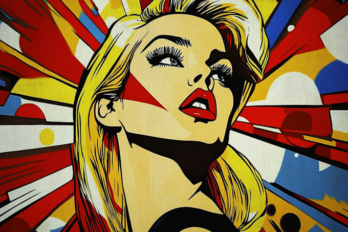 create a retro pop art roy lichtenstein style