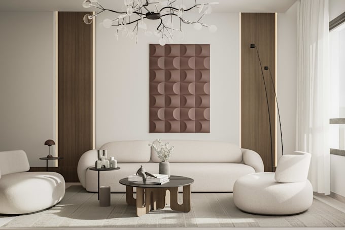 create realistic 3d rendering interior and architectural visualization