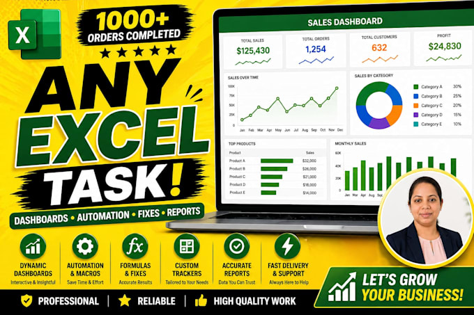 solve any excel google sheets task automation dashboard or formula