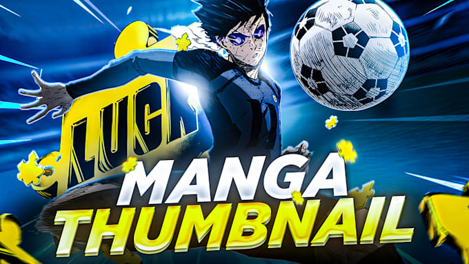design manwha and manga thumbnail for youtube