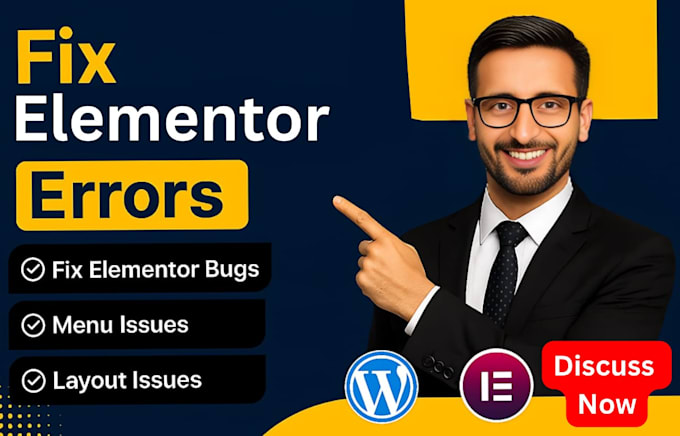 be your elementor expert and fix elementor bugs, menu and layout issues