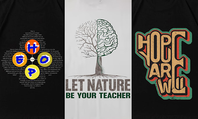 create modern classic custom typography t shirt design