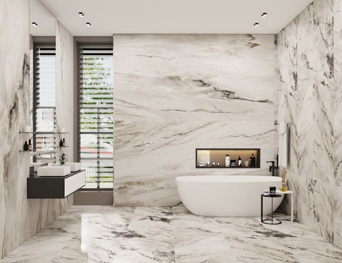 do realistic bathroom interior design
