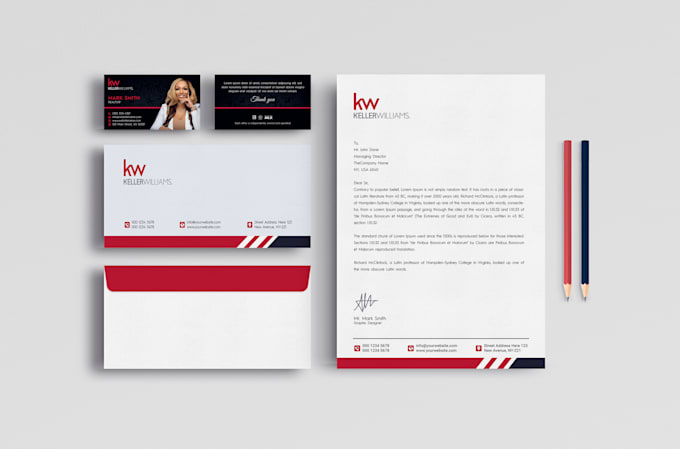 do editable letterhead and business card design