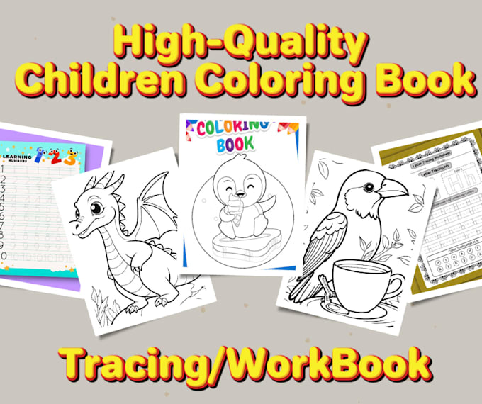 Design educational kids activity book, coloring pages, mazes and ...