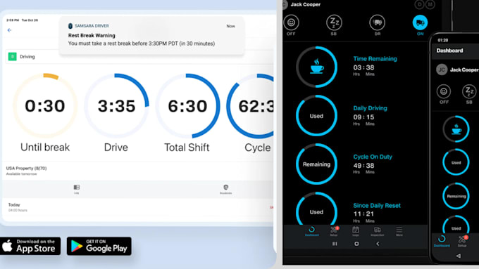 build vehicle logging app, fleet management app, eld software, ai integration