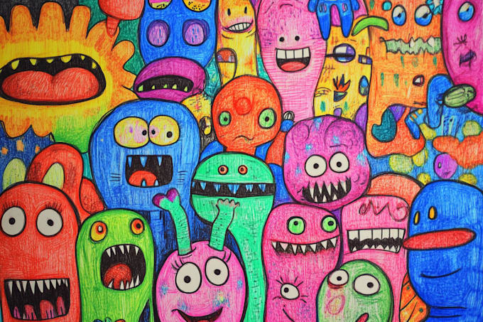 draw cute unique kawaii doodle art
