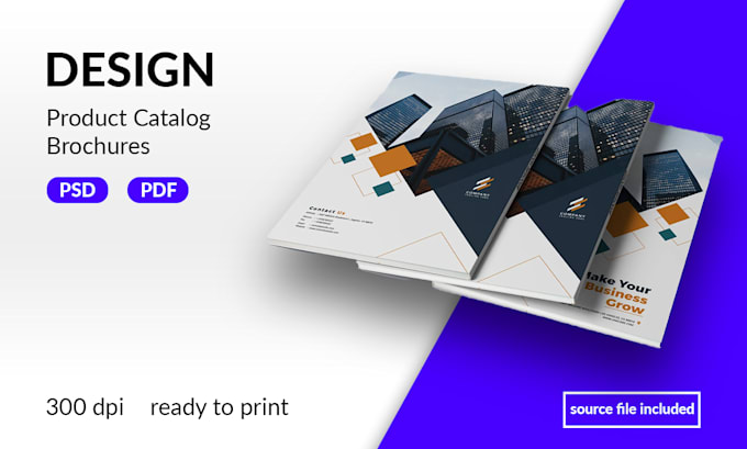 design professional brochures and product catalogs