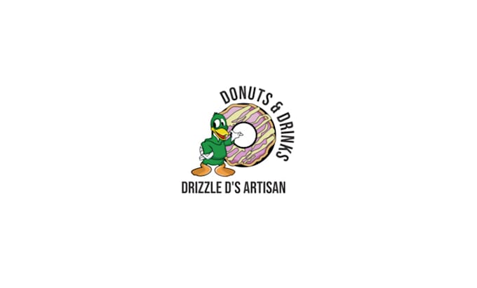 make modern artisan donuts and drinks logo