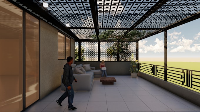 design modern pergola, balcony pergola, privacy panel design