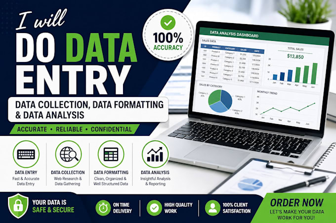 do data entry, data collection, data formatting and analysis