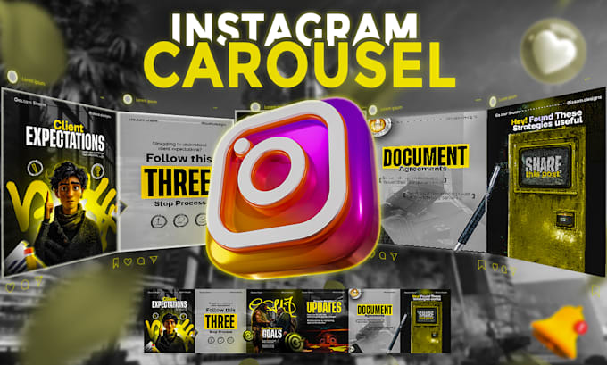 design an attractive, creative carousel post for your instagram