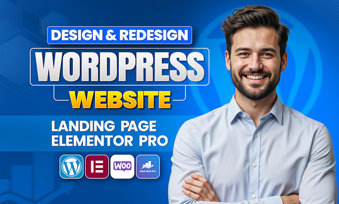 design, redesign wordpress website landing page elementor pro or yoga website