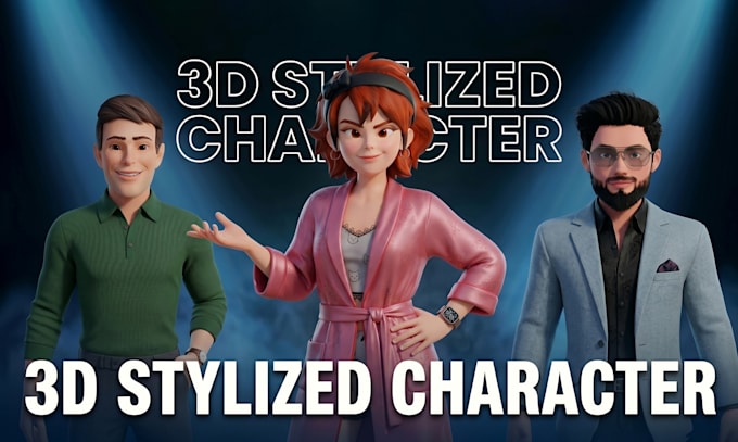 model 3d vtuber avatar, anime or stylized character