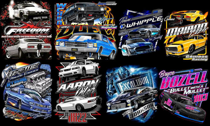 automotive retro tshirt, car show design