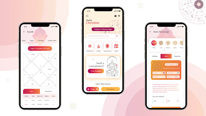 build ai based astrology app horoscope tarot reading numerology website and app