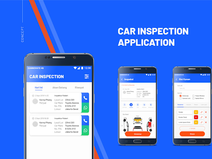 develop inspecting app, ar inspecting app, property inspecting, car inspecting