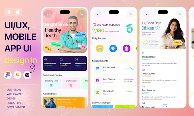 Create ui ux design for mobile app ui on android and ios using figma by ...