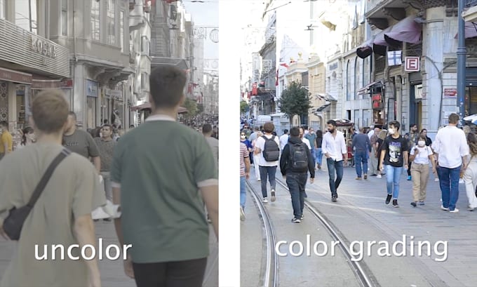 cinematic video edits with color grading