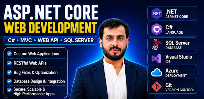 fix and develop asp net core mvc, web API and sql server projects