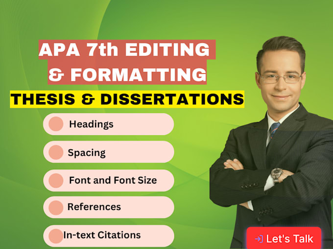 apa editing formatting for thesis, dissertation, proposals