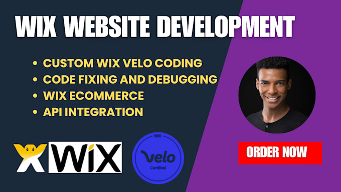 build wix website, customize with wix velo, develop custom features and database