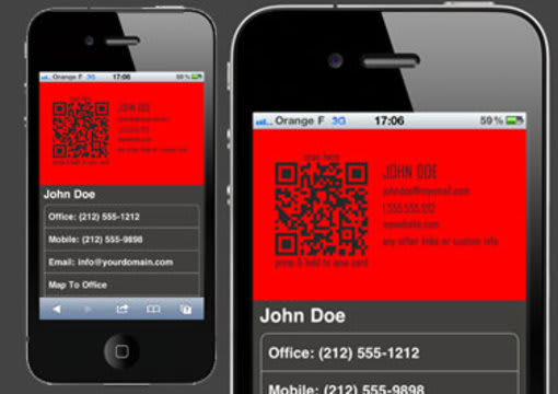 Create a digital business card iphone app with qr code by ...
