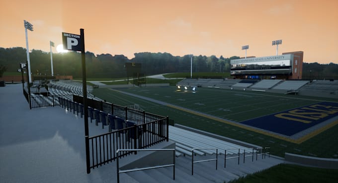do 3d stadium animation, sports arena, 3d gym, 3d stadium modeling and rendering