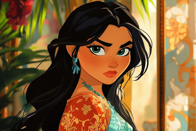 Draw disney portrait digital art illustration by Gizeldaesse | Fiverr