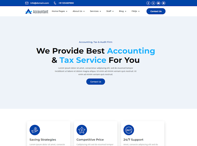 do a eye catching landing page or website