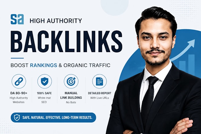 build high quality SEO backlinks from da 90 authority websites