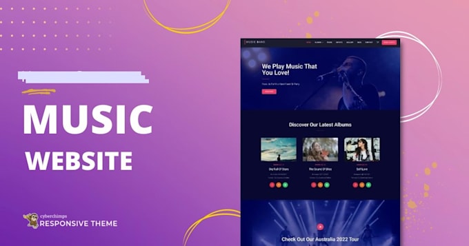 create music website or music studio directory website with ecommerce