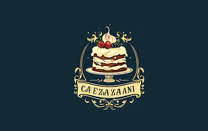 make top notch modern bakery or cake logo