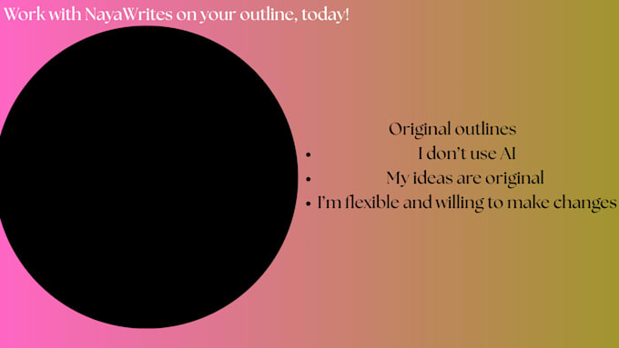 craft or help construct a book outline