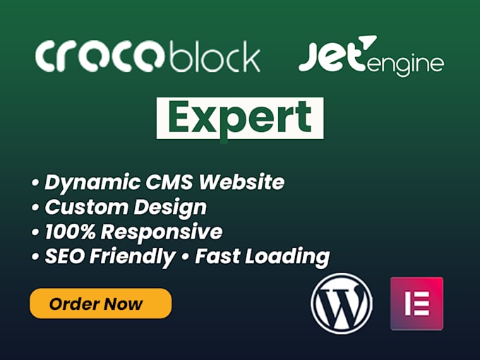 dynamic custom website using crocoblock jetengine elementor
