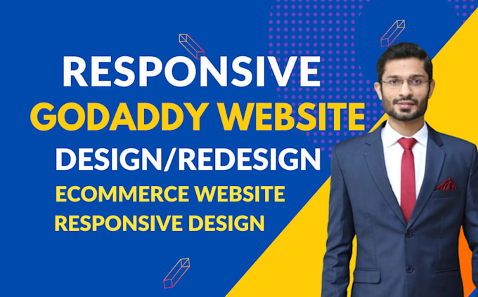develop responsive godaddy website design with godaddy builder or wordpress