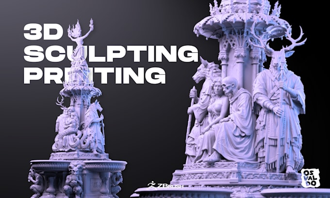 sculpt 3d model, dnd character, statue, toys for printing