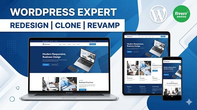create a professional wordpress website redesign revamp or clone