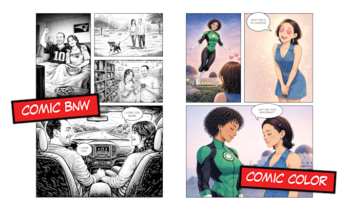 turn your story into a personalized comic strip gift