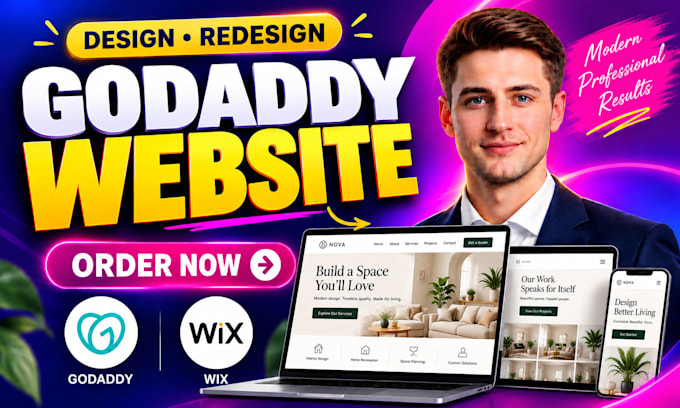 godaddy website design, redesign godaddy website, design godaddy website