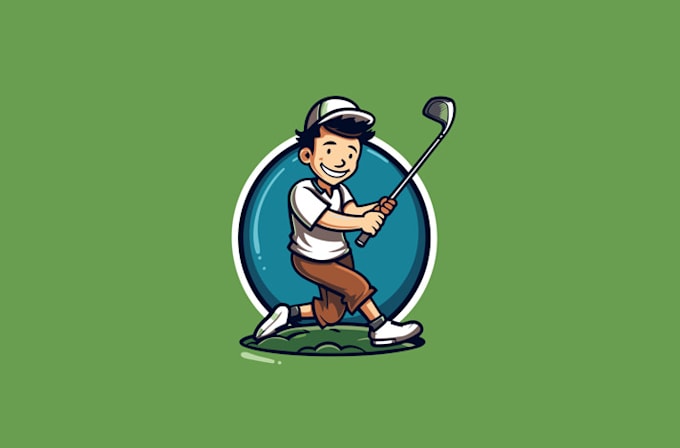 make amazing artwork golf mascot logo