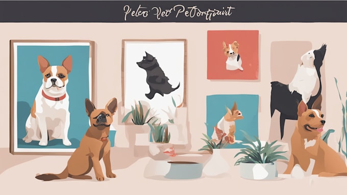 draw illustration pet portrait vector art