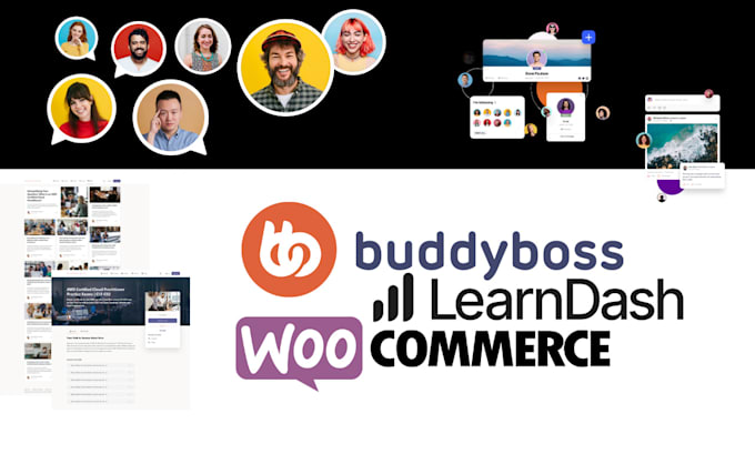 build buddyboss, learndash, woocommerce wordpress lms website