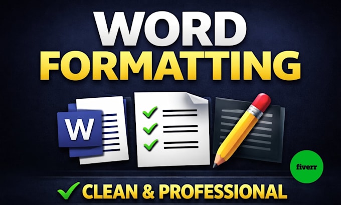 fix ms word document formatting professionally and document designing