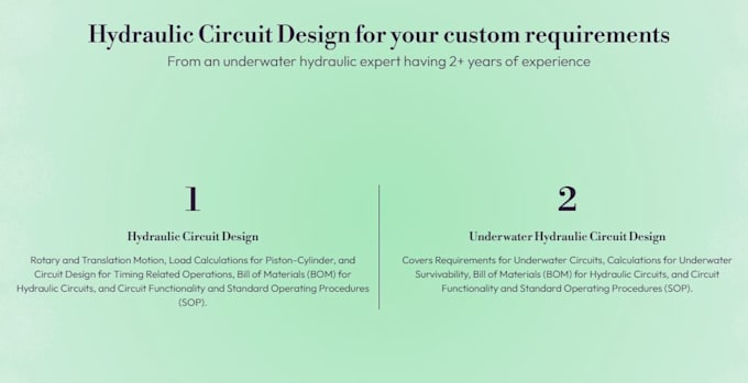 design hydraulic circuits for engineering requirements