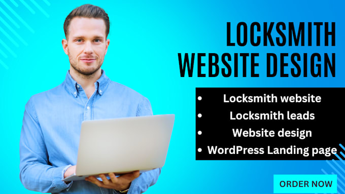 design a premium locksmith website wordpress landing page locksmith leads