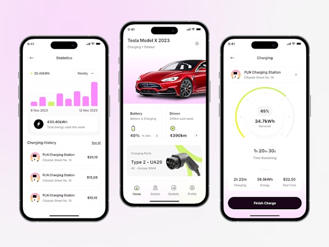 develop ev charging station finder app, ev parking space locator app